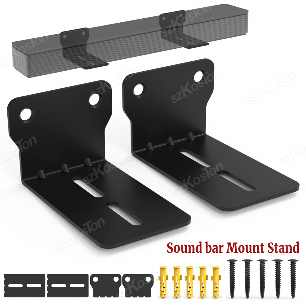 Soundbar Wall Mount Bracket Universal - 2 PCS Soundbar Mount Wall Brackets