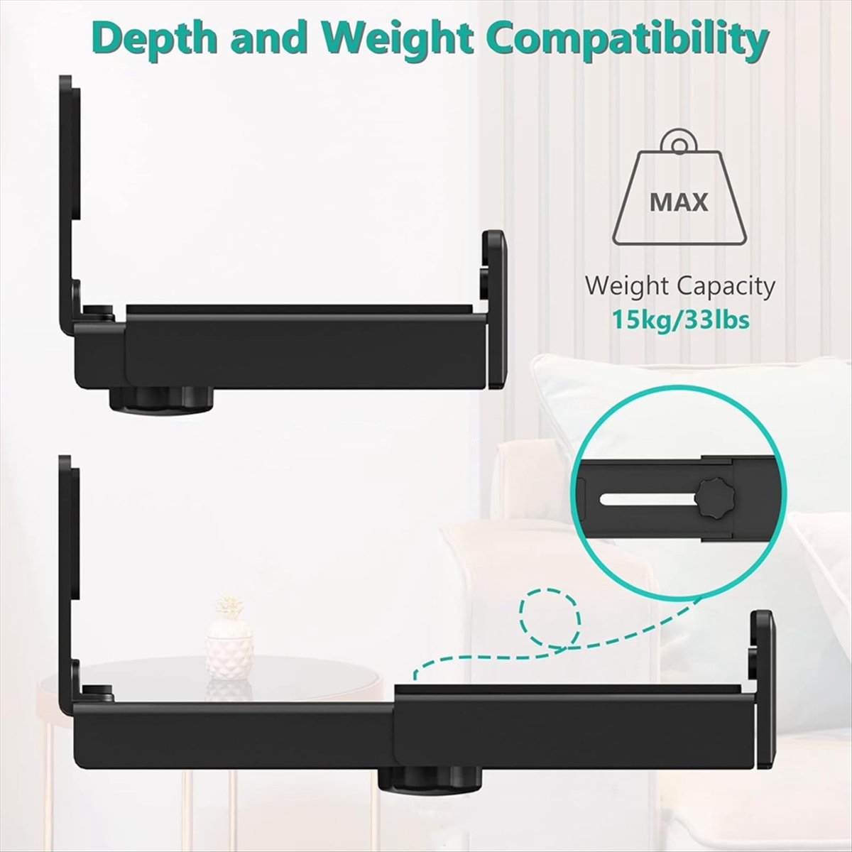 AT42 2PCS Universal Soundbar W - Soundbar Wall Mount Bracket Universal review and price