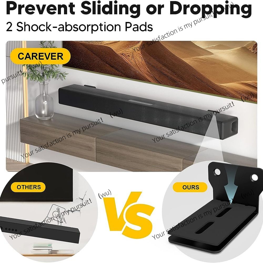 Easy to install anti-fall-off  - Soundbar Wall Mount Bracket Universal review and price