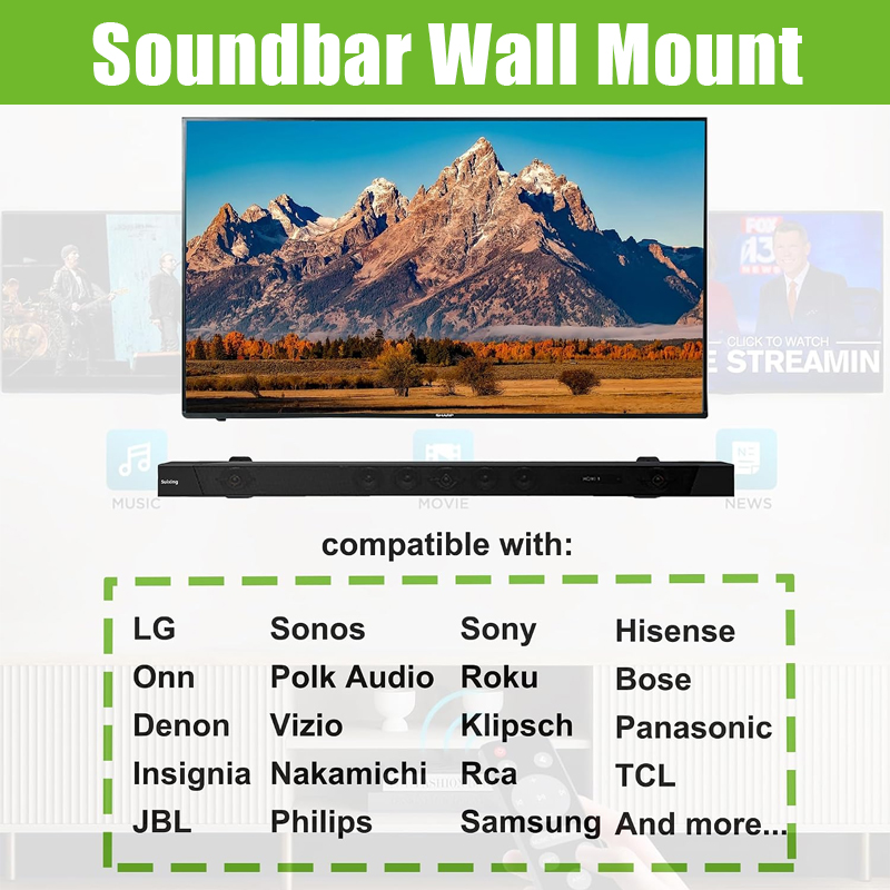 2PCS Soundbar Wall Mount Unive - Soundbar Wall Mount Bracket Universal review and price