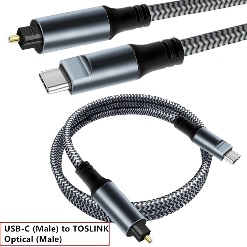 Braided USB C To Optical Audio - Optical Audio Cable Toslink Gold Plated review and price